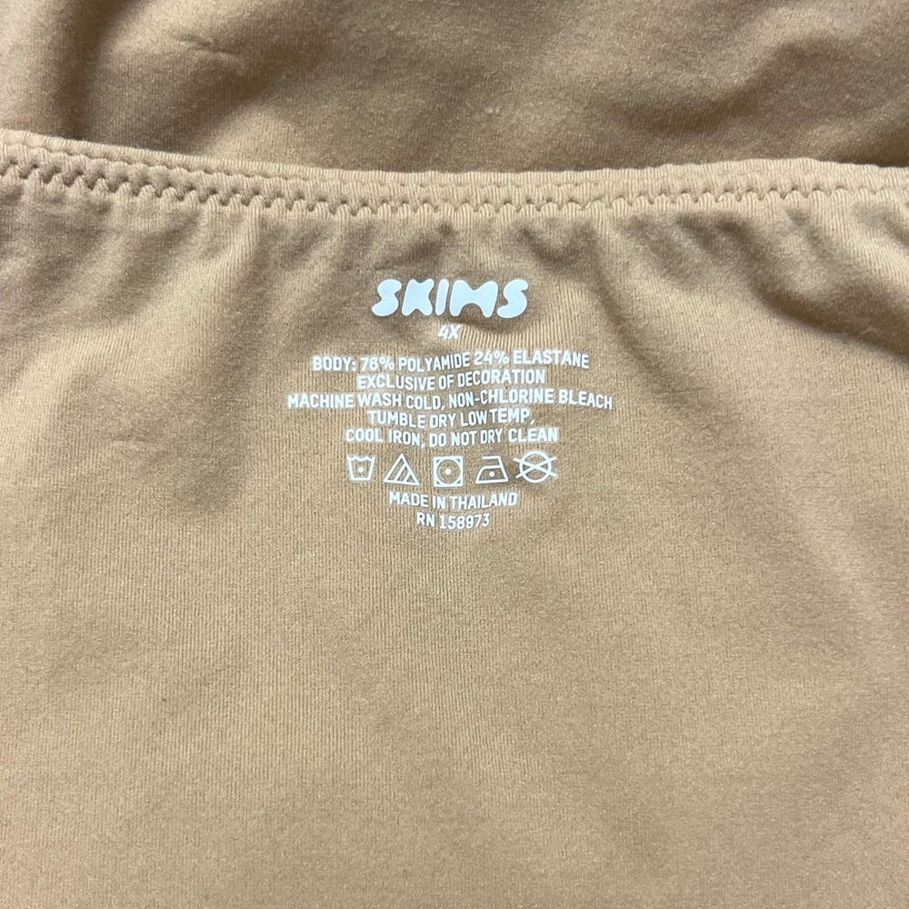 SKIMS Fits Everybody Cami Thong Bodysuit Clay Beige 4X Shapewear Thong NO BOX - Picture 4 of 11